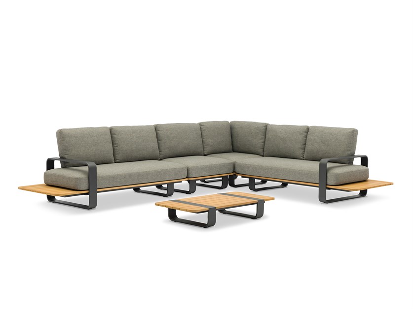 Portland L Shape Sofa with Rectangle Coffee Table - Anthracite Alternative Image