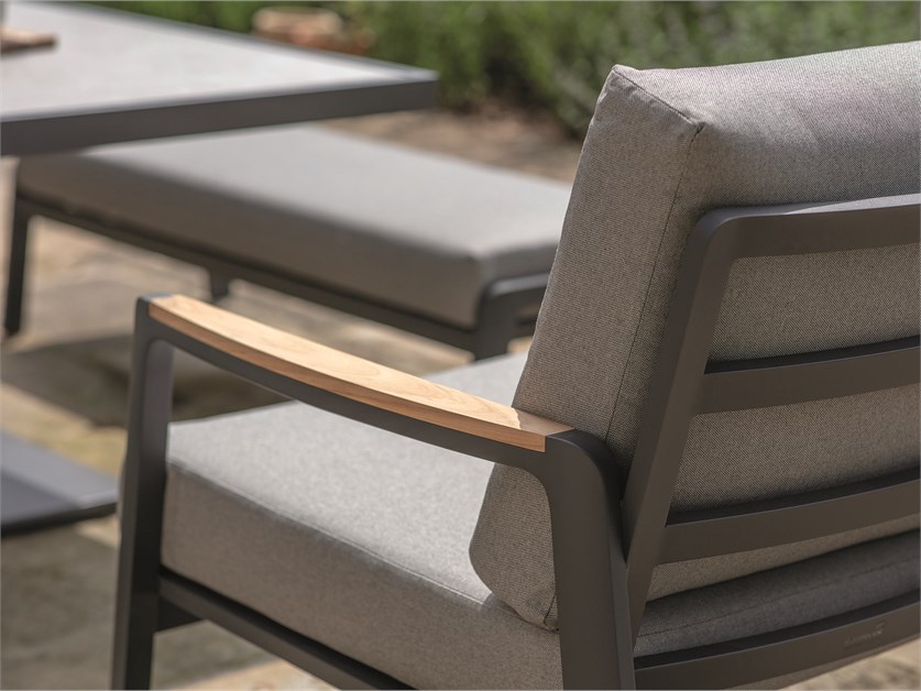 Siena L-Shape Sofa Set with Piston Adjustable Height Table, Armchair & Bench Alternative Image