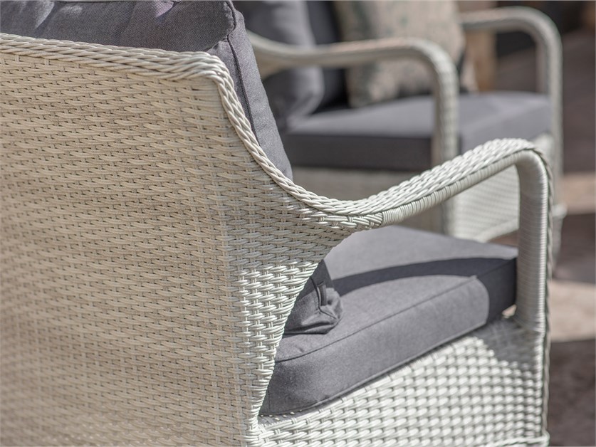 Cherington Cloud Rattan 2 Seater Sofa with Rectangle Coffee Table & 2 Armchairs Alternative Image