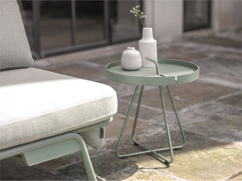 Byron Pistachio Side Tray Table With Removable Top