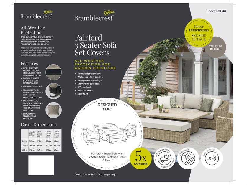 Fairford 3 Seat Sofa Set Covers