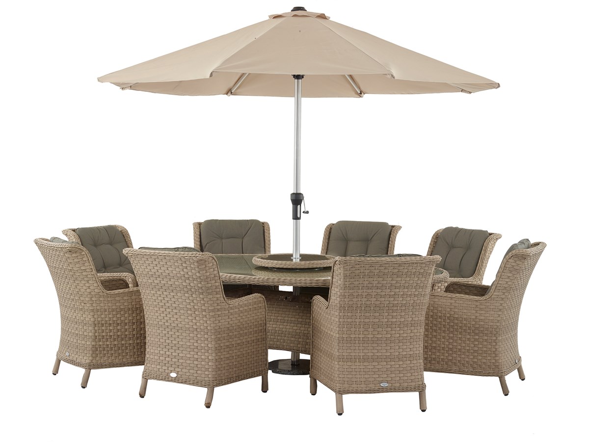 Bramblecrest Blenheim Rattan 8 Seat Elliptical Dining Set